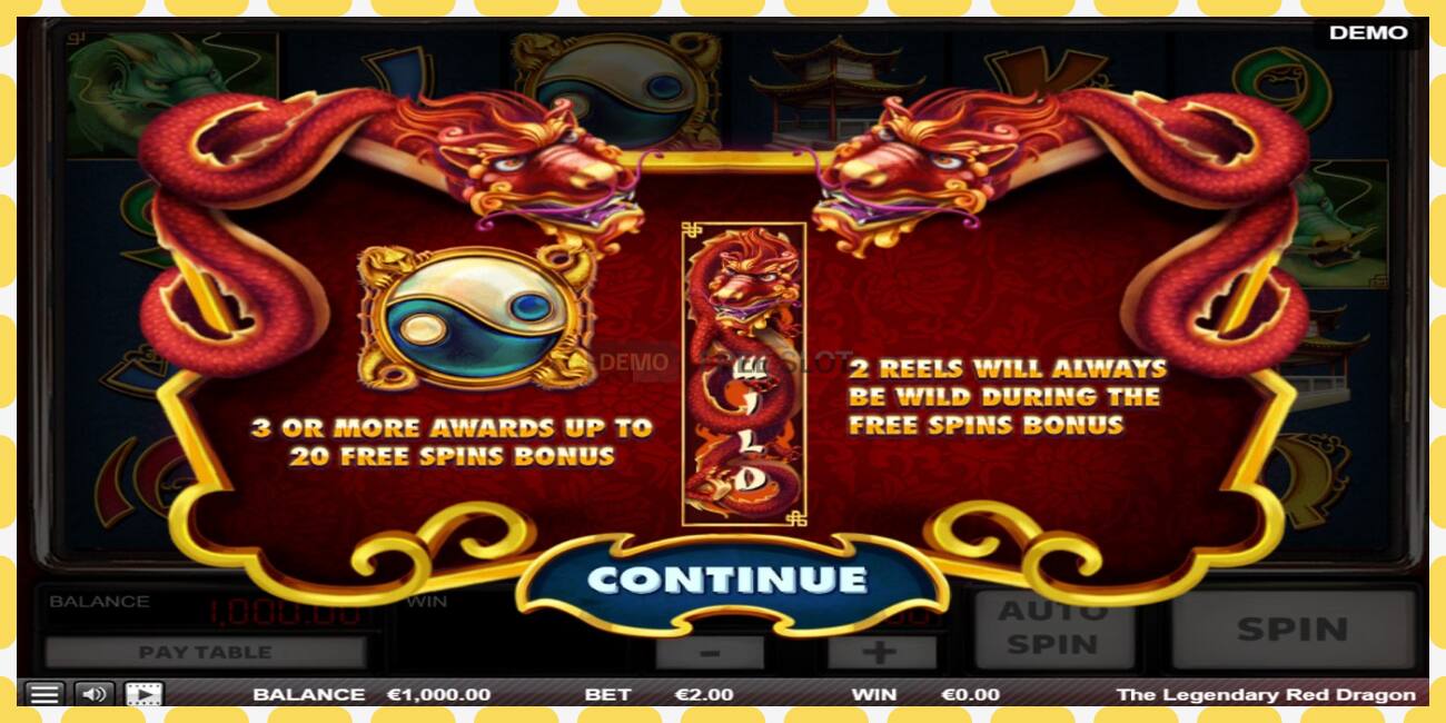 Demo slot The Legendary Red Dragon free and without registration, picture - 1