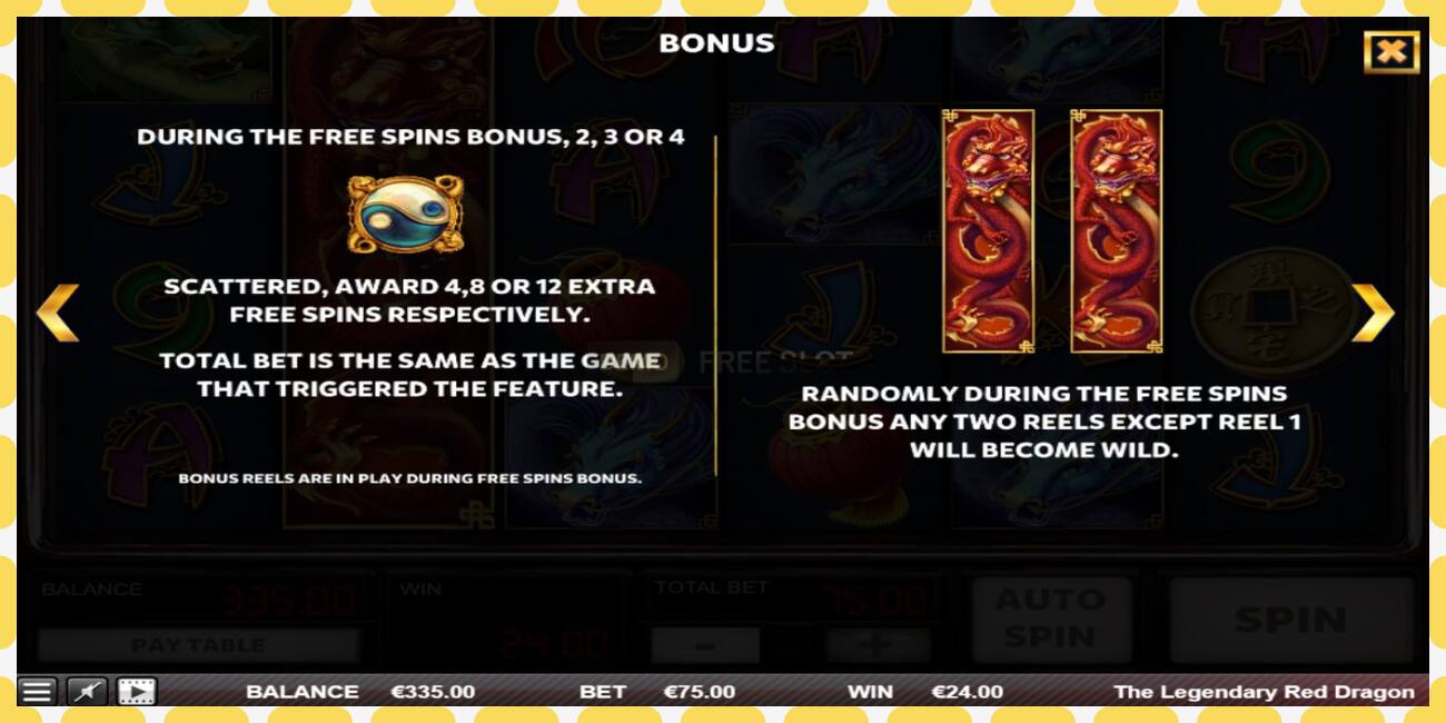 Demo slot The Legendary Red Dragon free and without registration, picture - 1