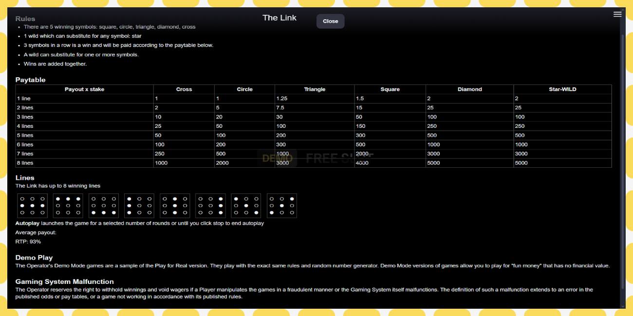 Demo slot The Link free and without registration, picture - 1