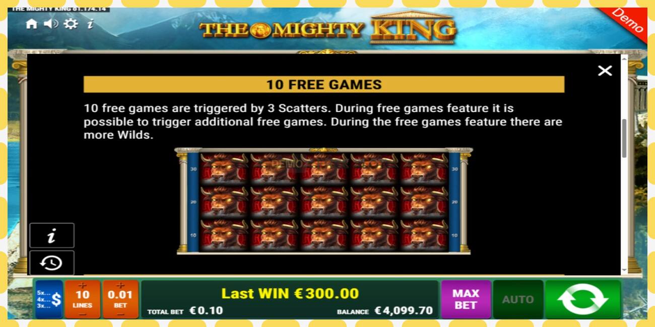 Demo slot The Mighty King free and without registration, picture - 1