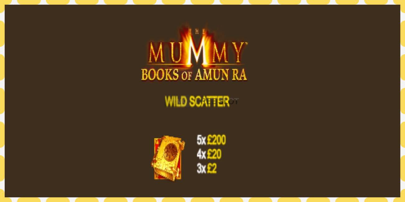 Demo slot The Mummy Books of Amun Ra free and without registration, picture - 1