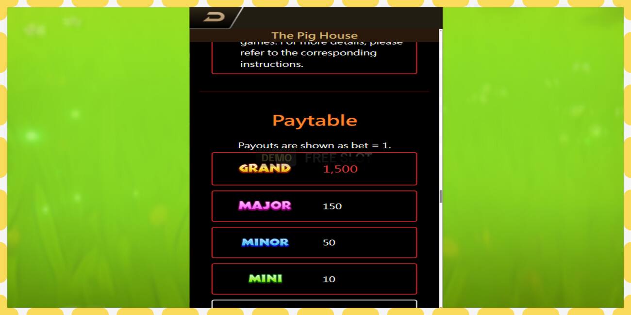 Demo slot The Pig House free and without registration, picture - 1