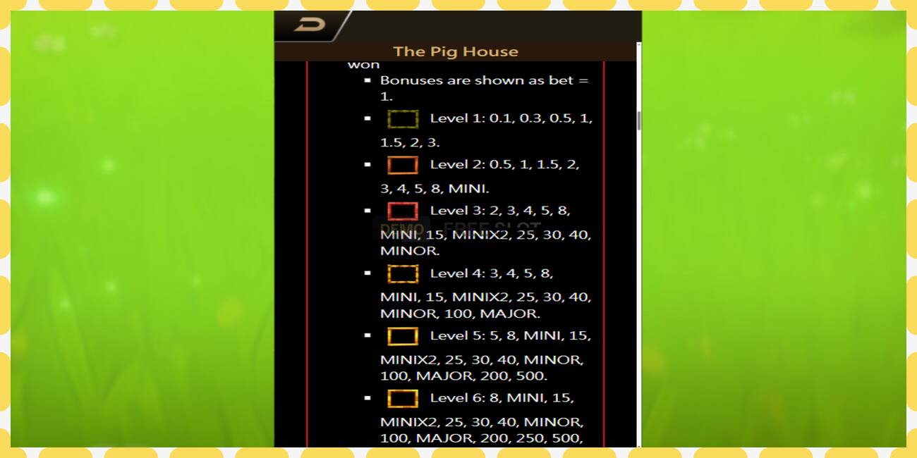 Demo slot The Pig House free and without registration, picture - 1