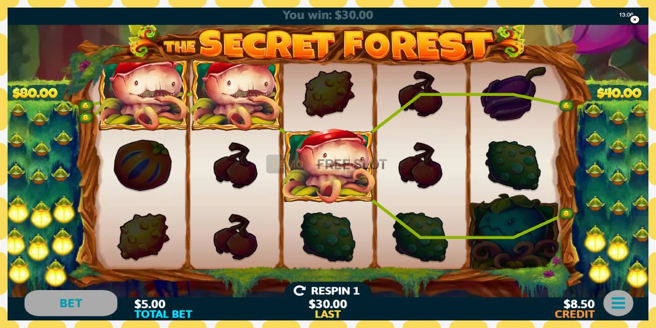 រន្ធដោតសាកល្បង The Secret Forest ឥតគិតថ្លៃនិងដោយគ្មានការចុះឈ្មោះ, រូបភាព - ១