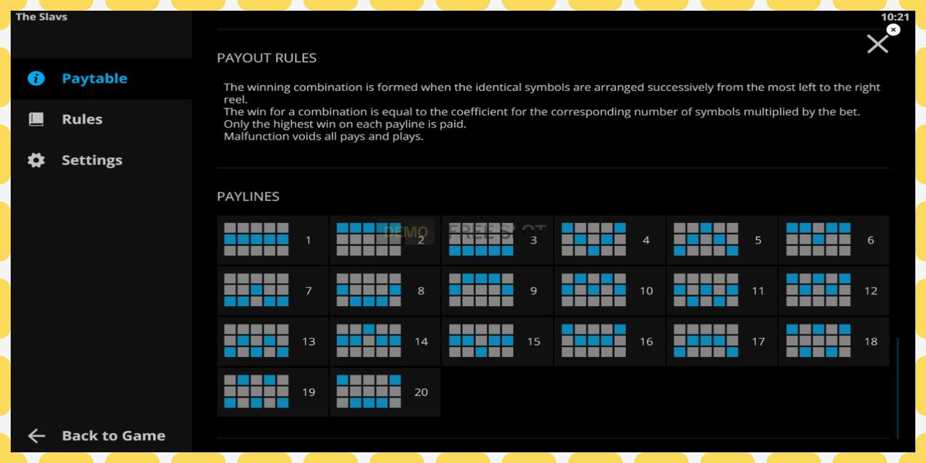 Demo slot The Slavs free and without registration, picture - 1