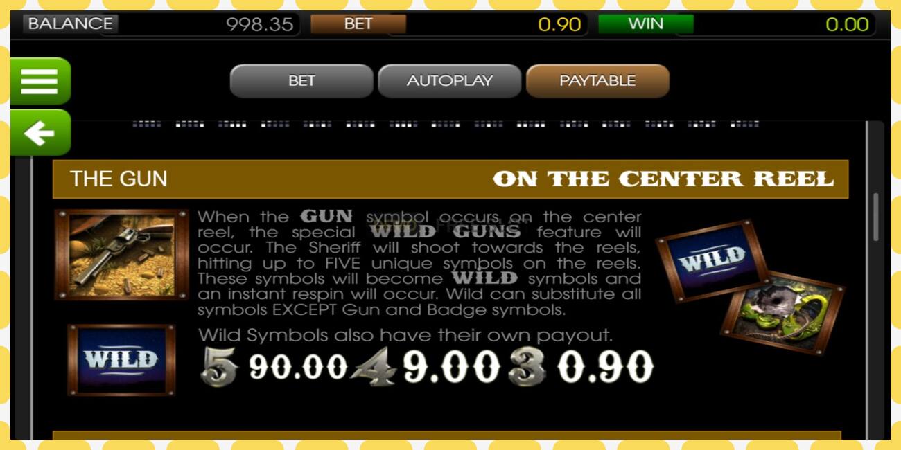 Demo slot The True Sheriff free and without registration, picture - 1