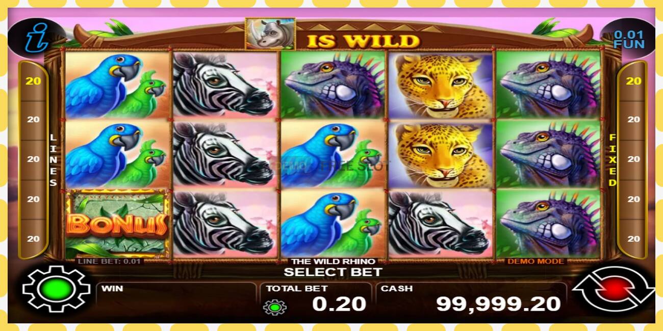 Demo slot The Wild Rhino නොමිලේ සහ ලියාපදිංචියකින් තොරව, පින්තූරය - 1