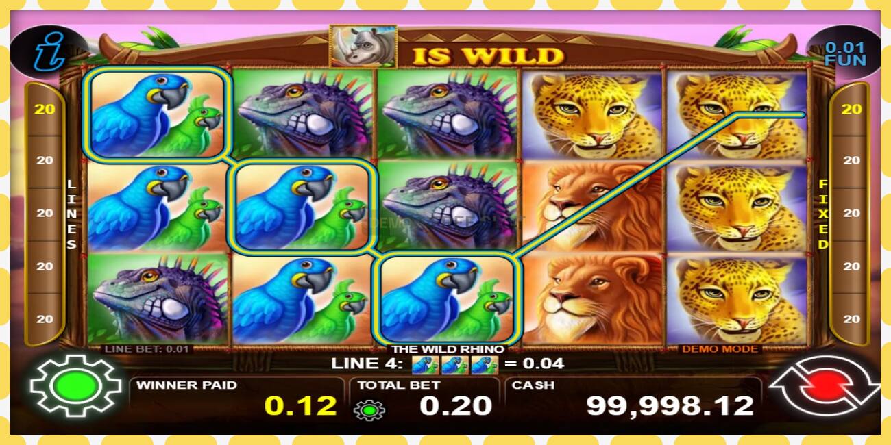 Demo slot The Wild Rhino නොමිලේ සහ ලියාපදිංචියකින් තොරව, පින්තූරය - 1