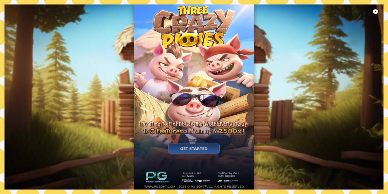 Demo slot Three Crazy Piggies නොමිලේ සහ ලියාපදිංචියකින් තොරව, පින්තූරය - 1