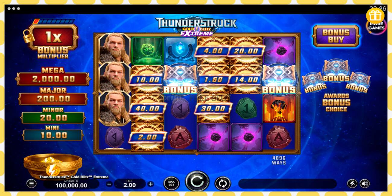 Demo slot Thunderstruck Gold Blitz Extreme free and without registration, picture - 1