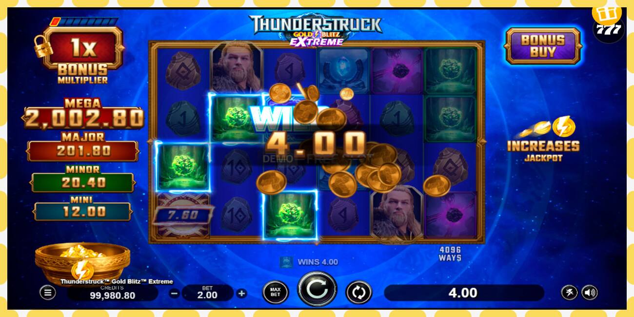 Demo slot Thunderstruck Gold Blitz Extreme free and without registration, picture - 1