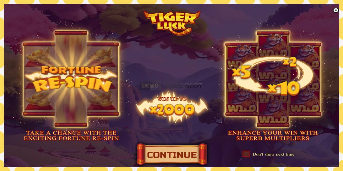 Демо слот Tiger Luck безкоштовно та без реєстрації, малюнок - 1