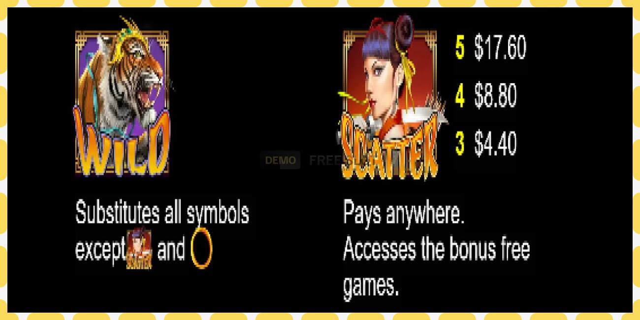 Demo slot Tiger vs Lady Blade free and without registration, picture - 1