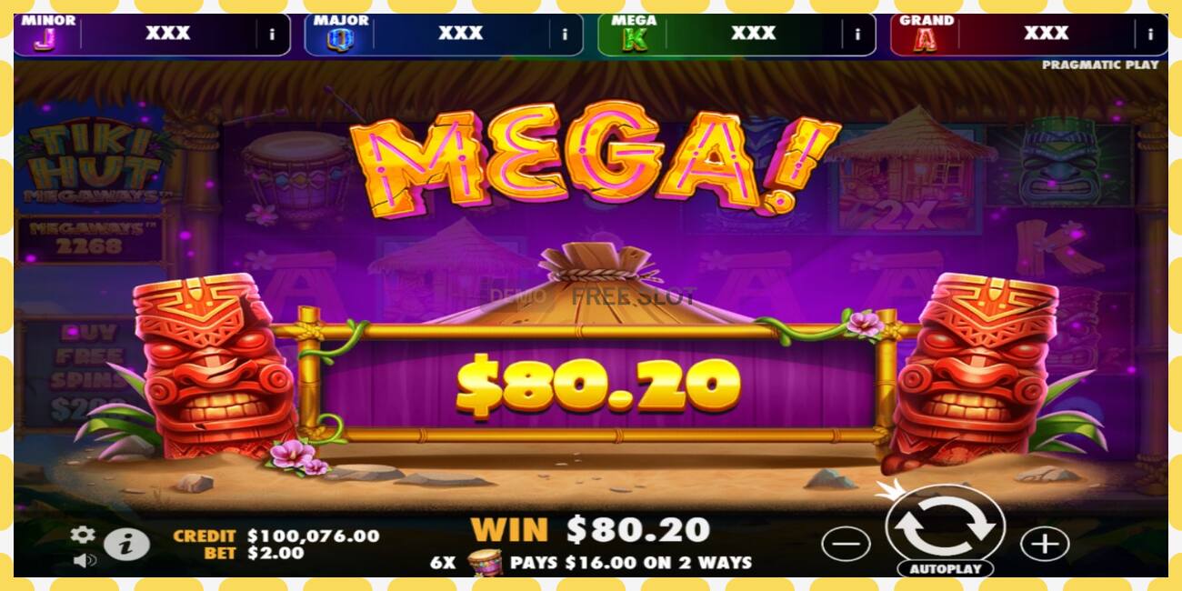 Slot për demonstrim Tiki Hut Megaways falas dhe pa regjistrim, foto - 1