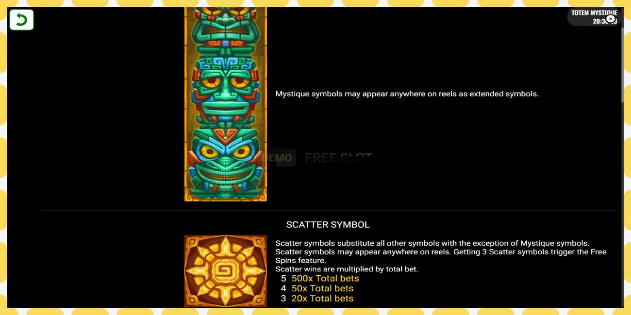 Demo slot Totem Mystique free and without registration, picture - 1