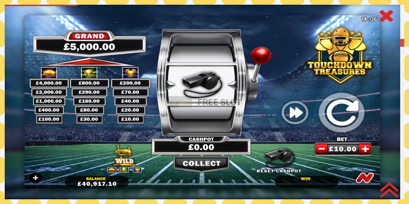 Demo slot Touchdown Treasures free and without registration, picture - 1