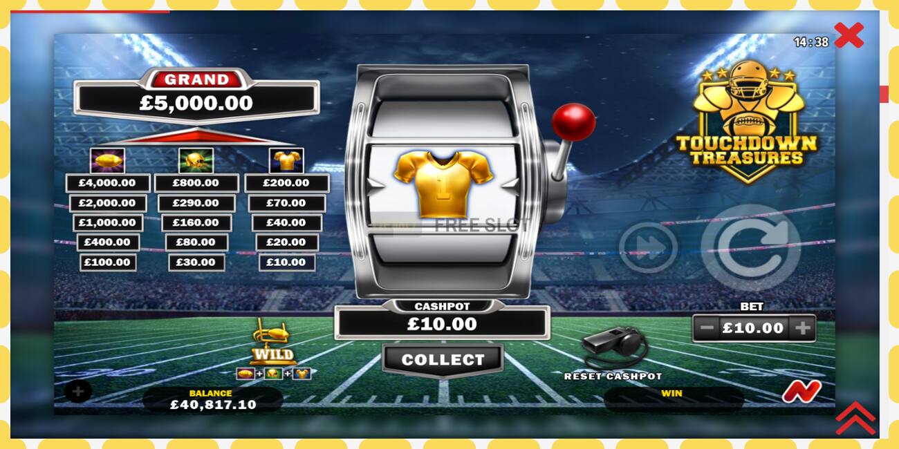 Demo slot Touchdown Treasures free and without registration, picture - 1