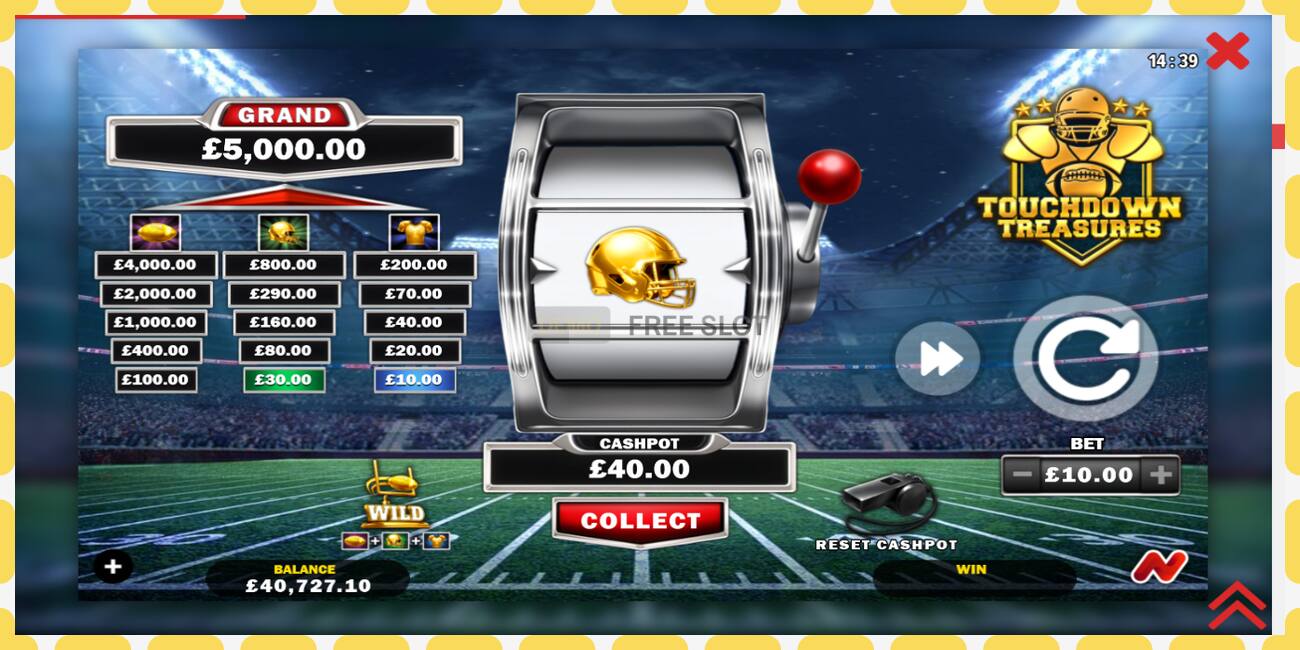 Demo slot Touchdown Treasures free and without registration, picture - 1