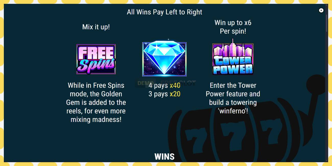 Demo-slot Tower Power gratis en zonder registratie, afbeelding - 1