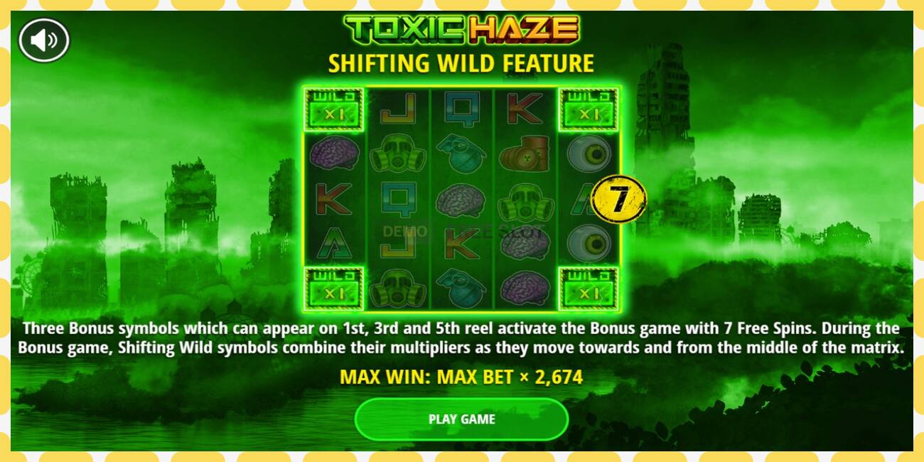 Demo slot Toxic Haze free and without registration, picture - 1