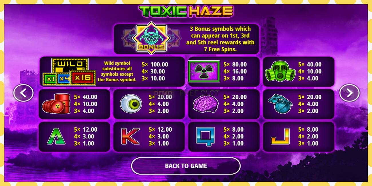 Demo slot Toxic Haze free and without registration, picture - 1