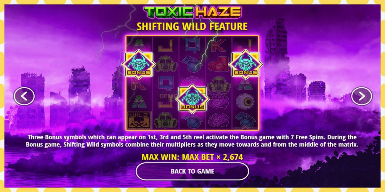 Demo slot Toxic Haze free and without registration, picture - 1