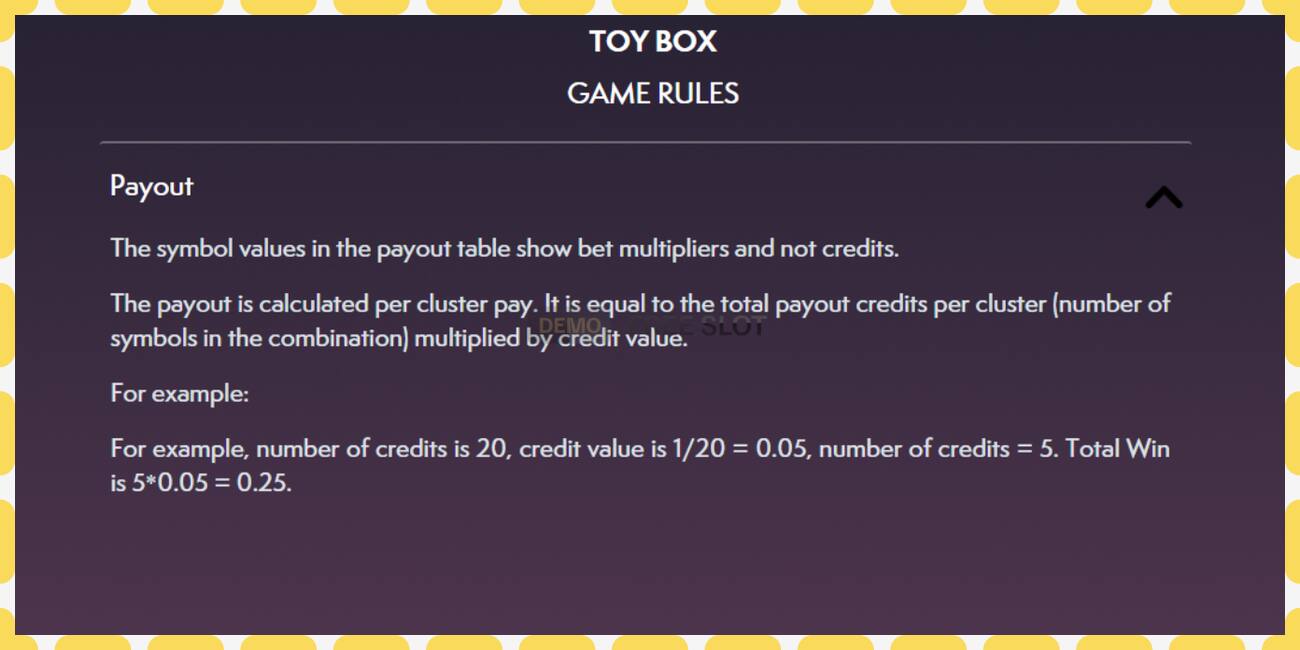 Demo slot Toy Box free and without registration, picture - 1