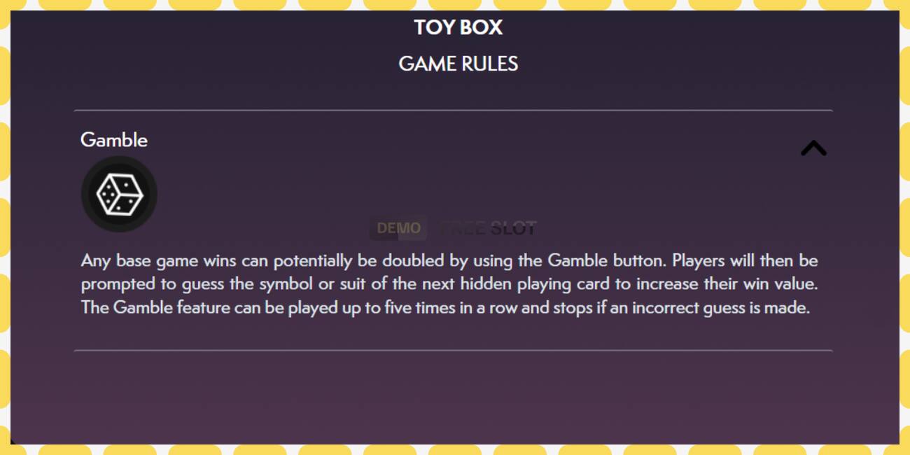 Demo slot Toy Box free and without registration, picture - 1