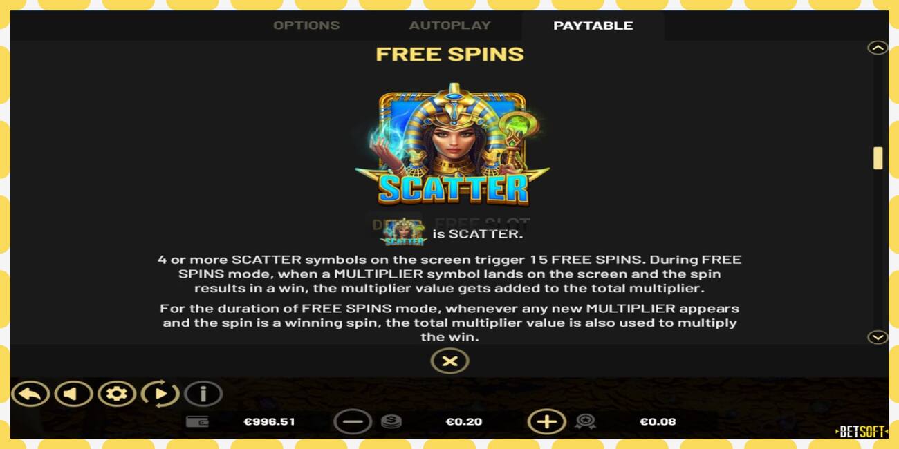 Demo slot Treasures of Cleopatra free and without registration, picture - 1