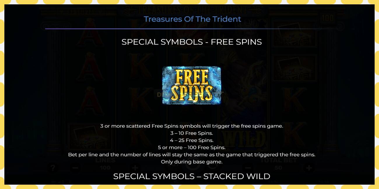 Demo slot Treasures of the Trident free and without registration, picture - 1