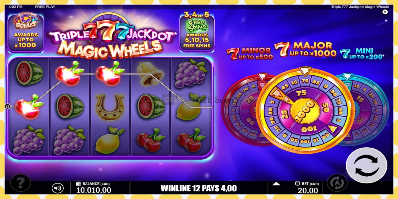 演示老虎机 Triple 777 Jackpot Magic Wheels 免费且无需注册, 图片 - 1