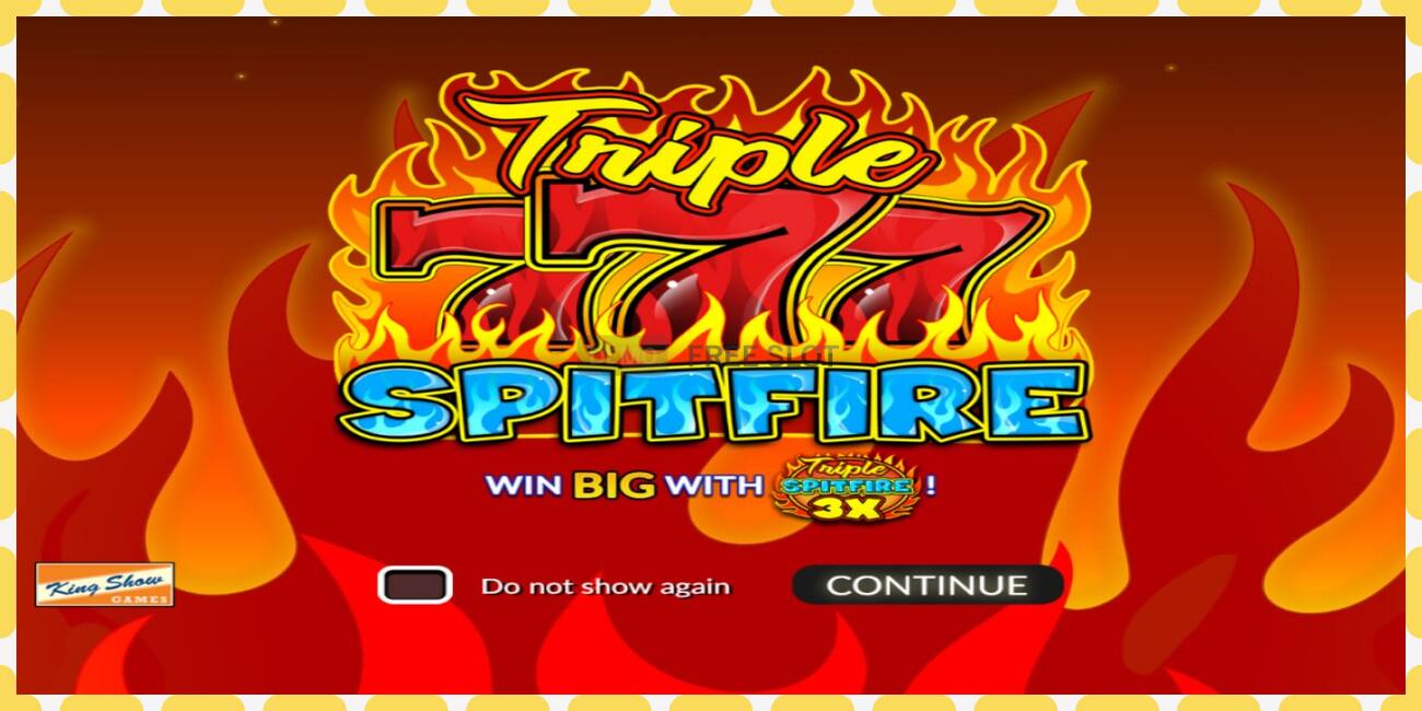 Demo slot Triple 777 Spitfire free and without registration, picture - 1