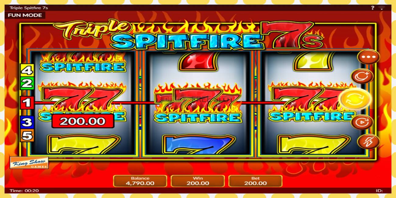 Demo slot Triple 777 Spitfire free and without registration, picture - 1