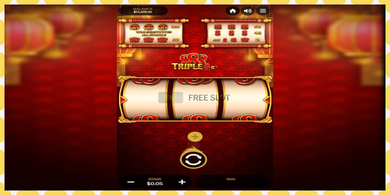 Demo slot Triple 8s free and without registration, picture - 1