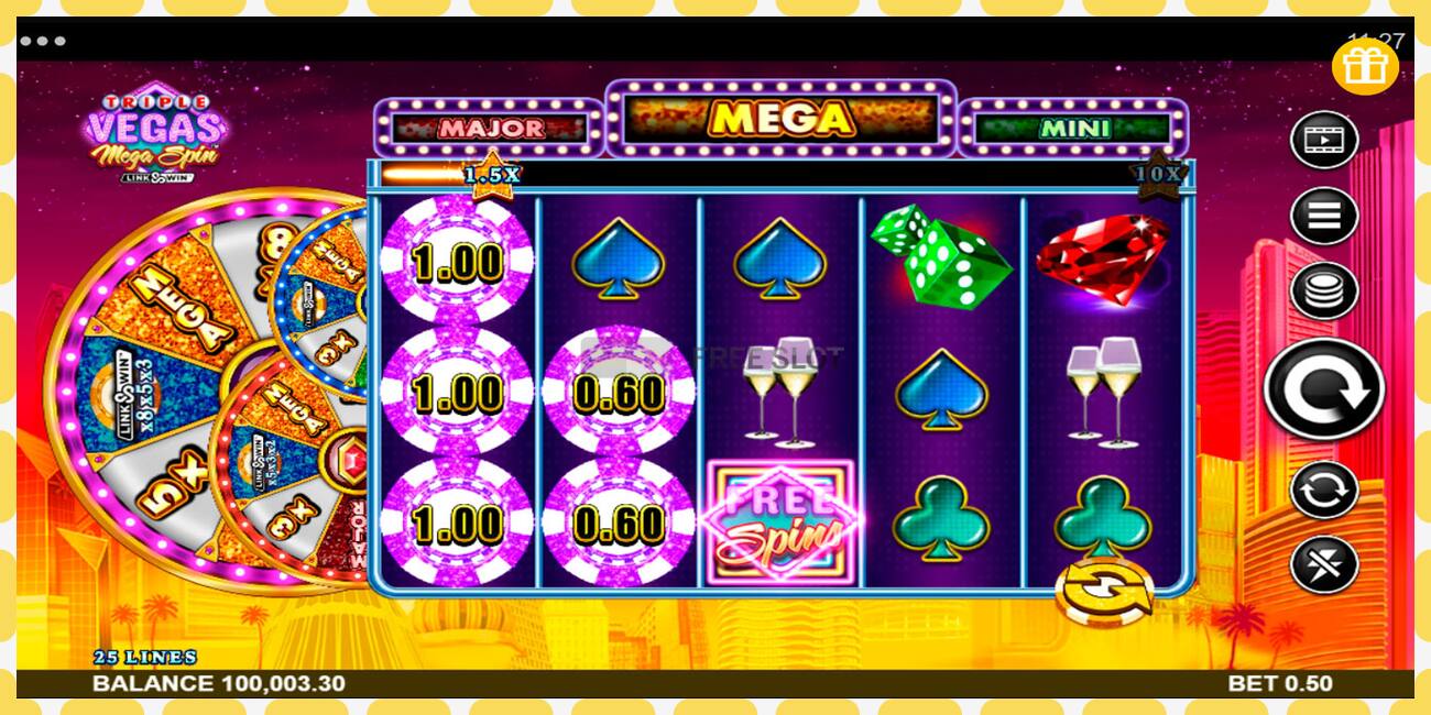 Demo slot Triple Vegas Mega Spin free and without registration, picture - 1