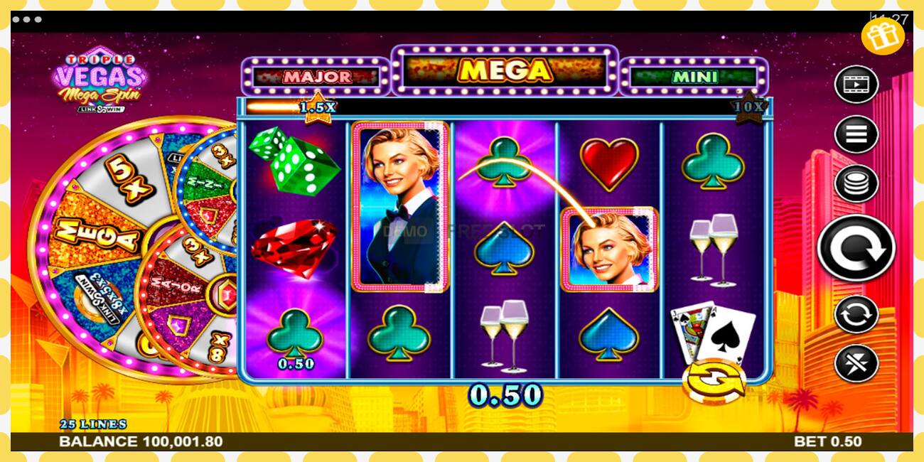 Demo slot Triple Vegas Mega Spin free and without registration, picture - 1