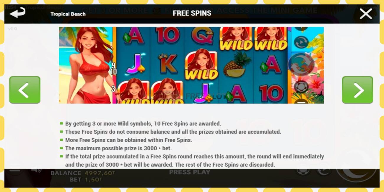 Demo slot Tropical Beach free and without registration, picture - 1