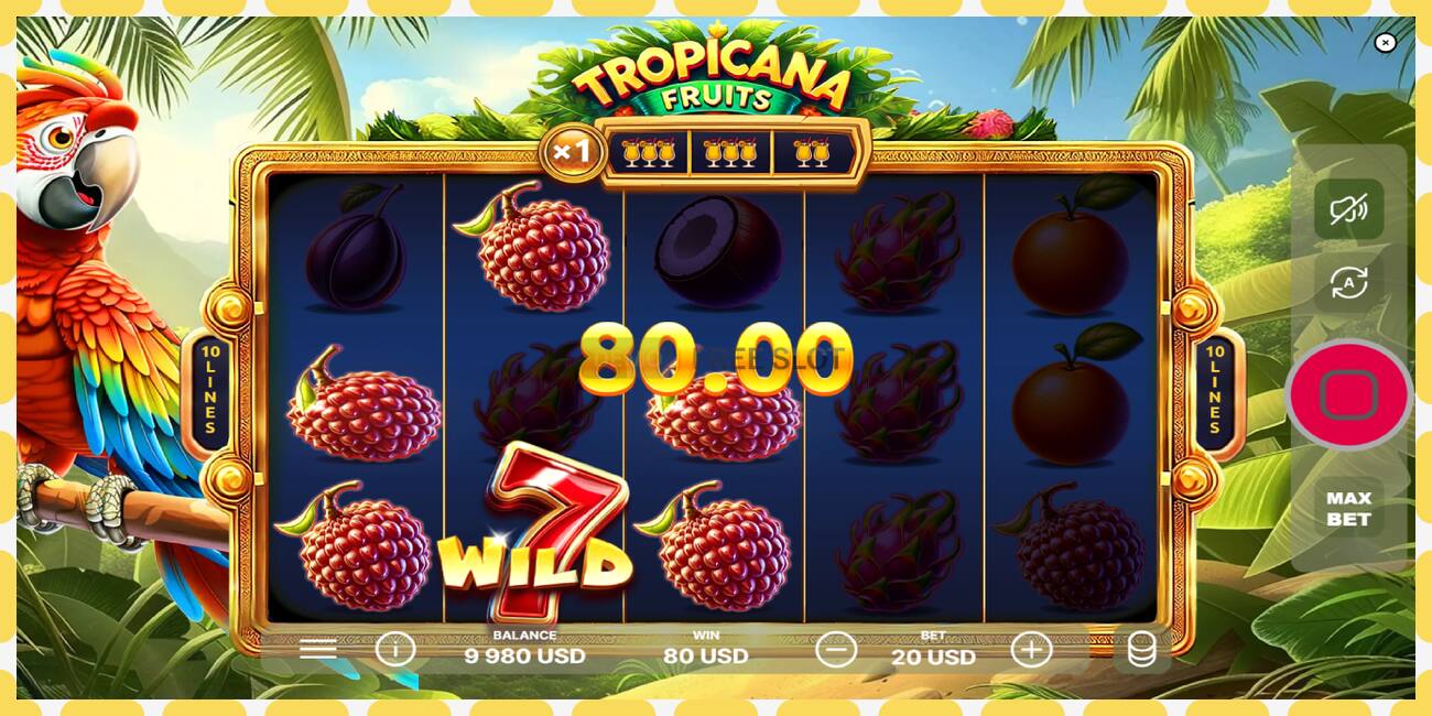 Demo slot Tropicana Fruits නොමිලේ සහ ලියාපදිංචියකින් තොරව, පින්තූරය - 1