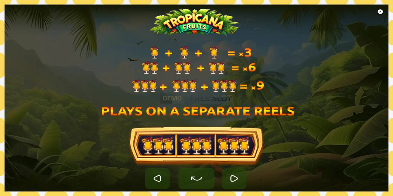 Demo slot Tropicana Fruits නොමිලේ සහ ලියාපදිංචියකින් තොරව, පින්තූරය - 1