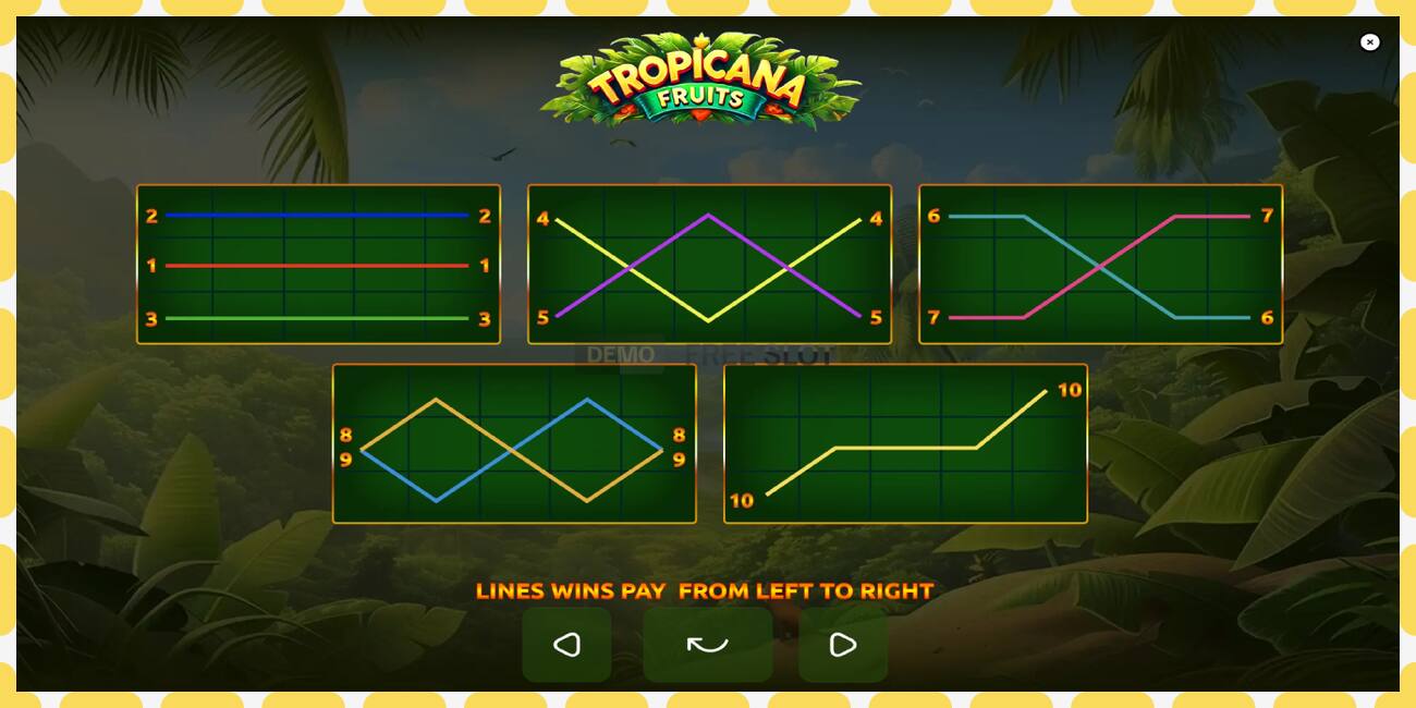 Demo slot Tropicana Fruits නොමිලේ සහ ලියාපදිංචියකින් තොරව, පින්තූරය - 1