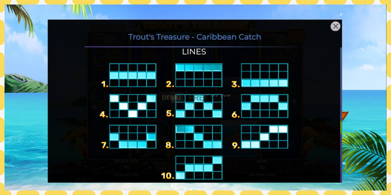 Demo slot Trouts Treasure Caribbean Catch free and without registration, picture - 1