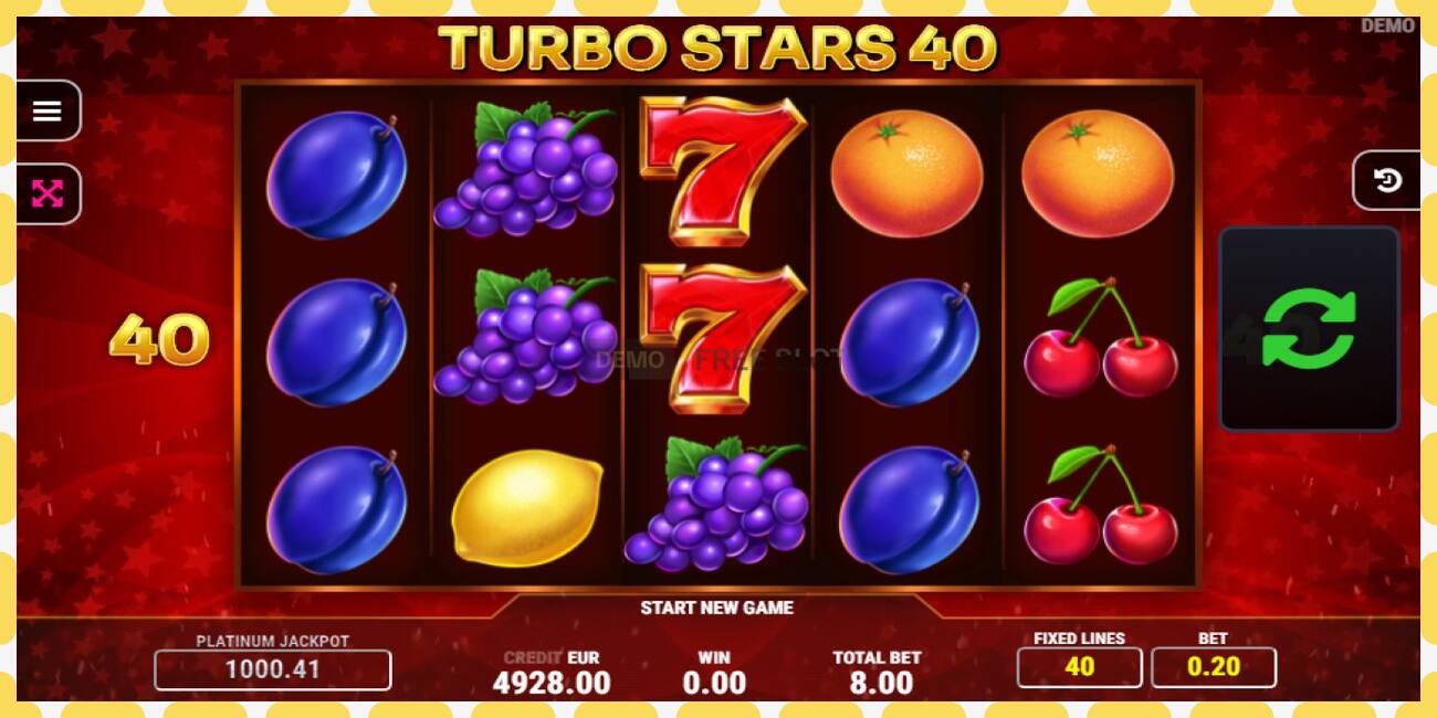 Demo slot Turbo Stars 40 free and without registration, picture - 1