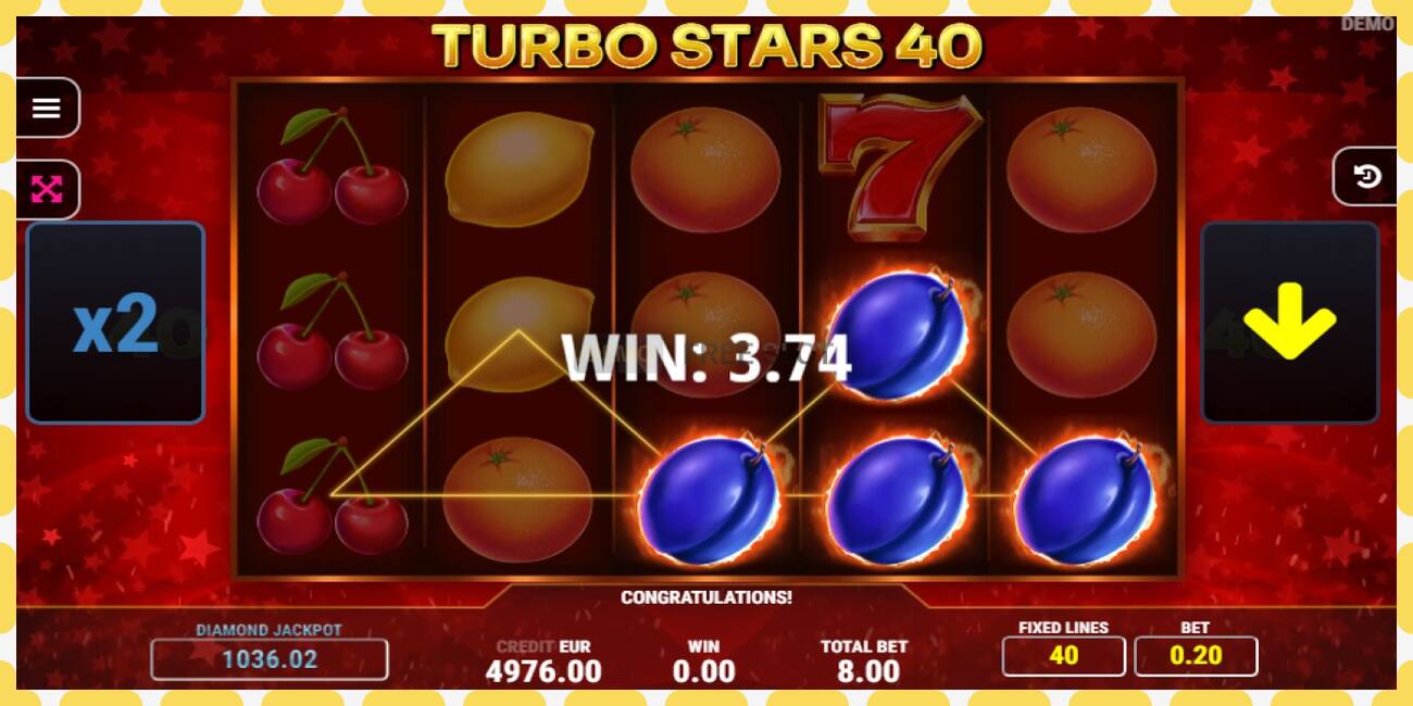 Demo slot Turbo Stars 40 free and without registration, picture - 1