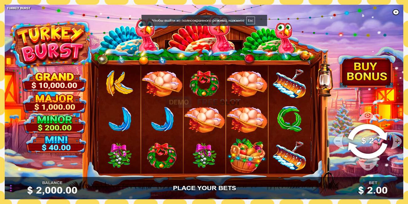 Demo slot Turkey Burst free and without registration, picture - 1