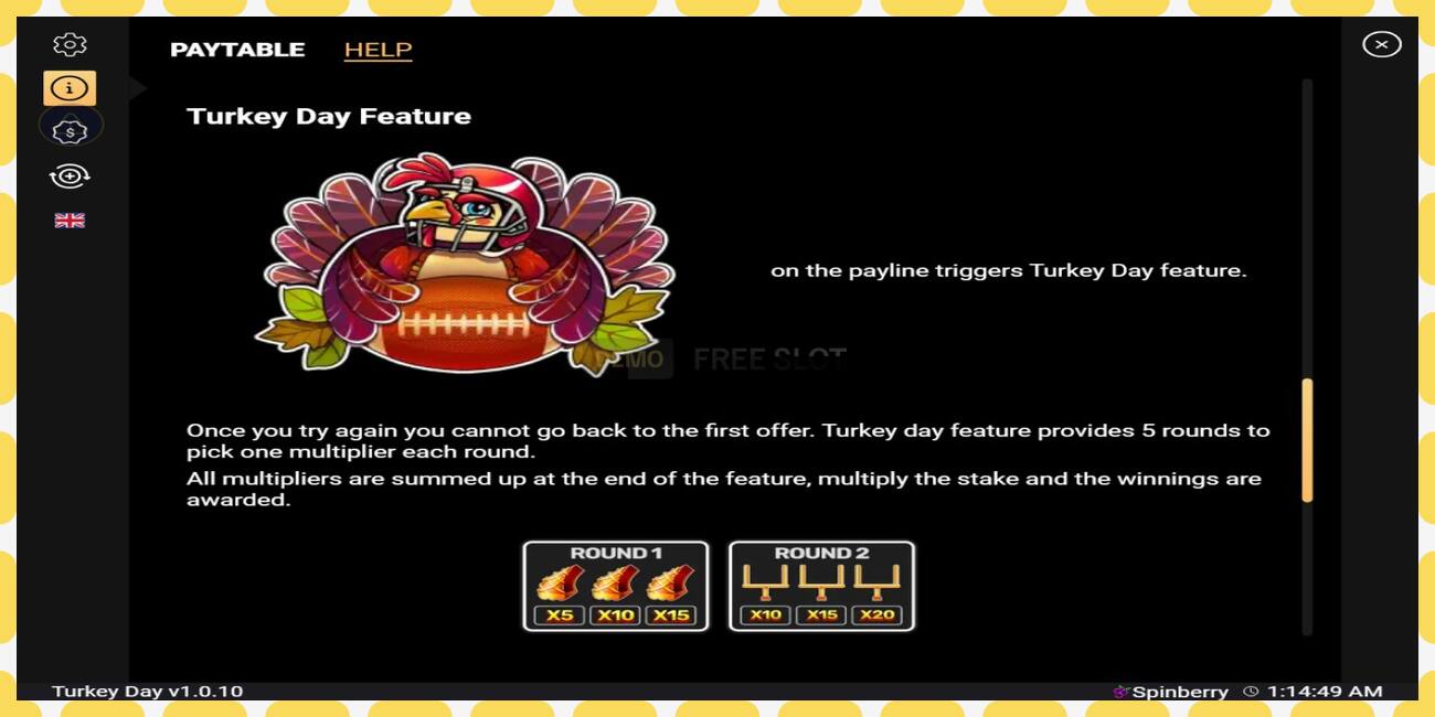 Demo slot Turkey Day free and without registration, picture - 1