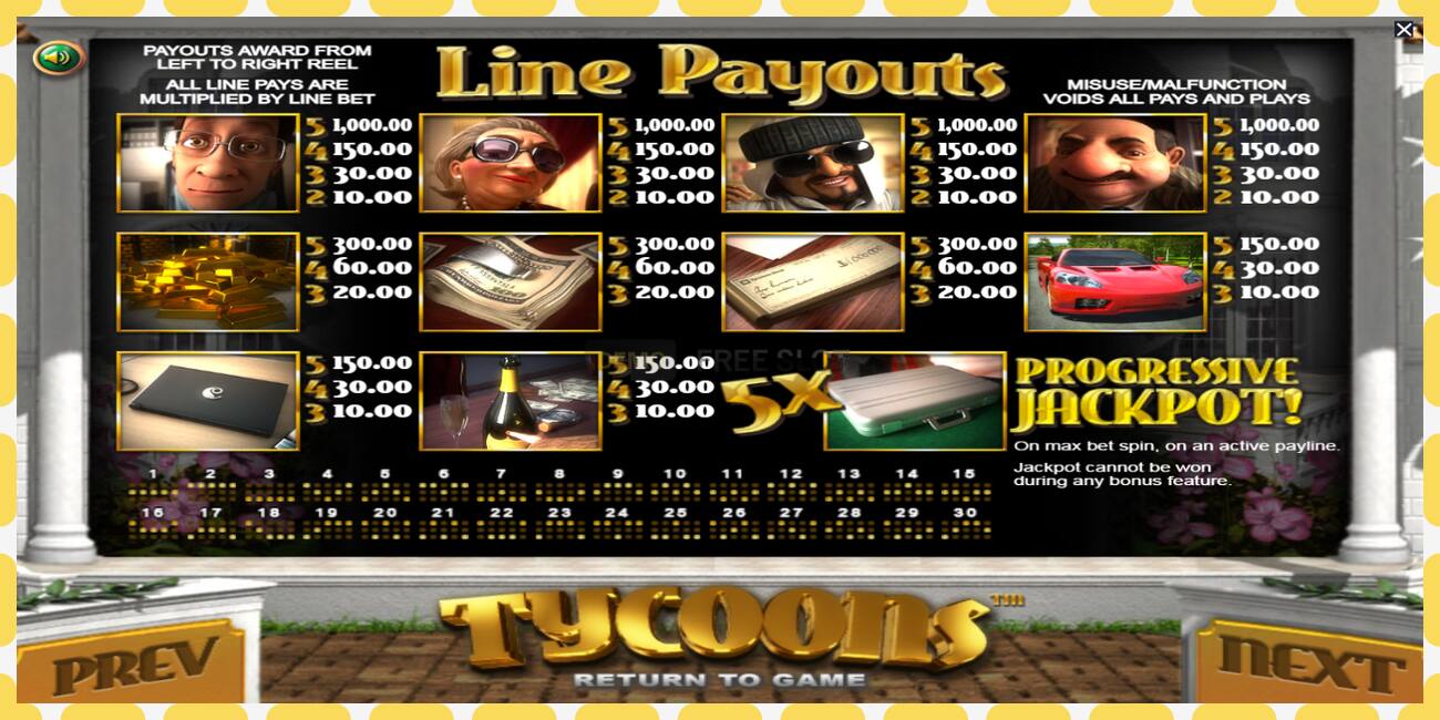 Demo slot Tycoons free and without registration, picture - 1