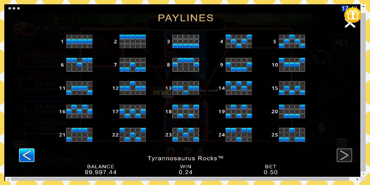 Demo slot Tyrannosaurus Rocks free and without registration, picture - 1