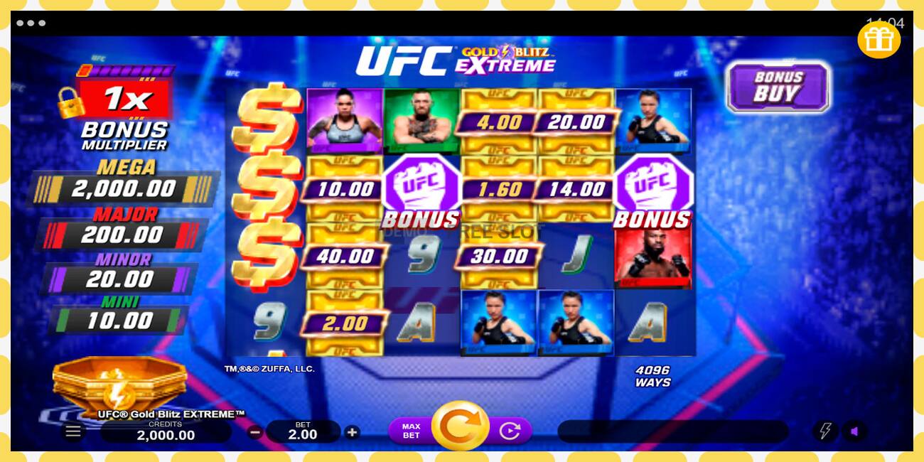 Demo slot UFC Gold Blitz Extreme free and without registration, picture - 1