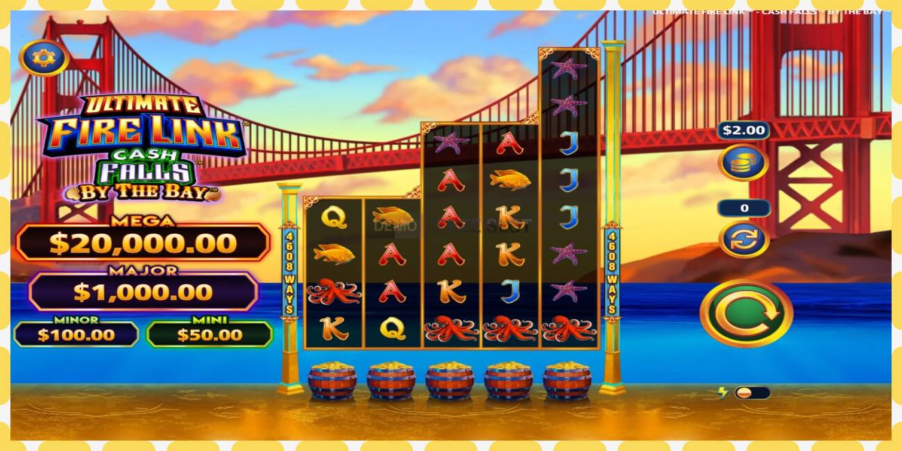 Demo slot Ultimate Fire Link Cash Falls By The Bay free and without registration, picture - 1