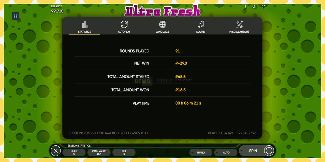 Demo slot Ultra Fresh free and without registration, picture - 1